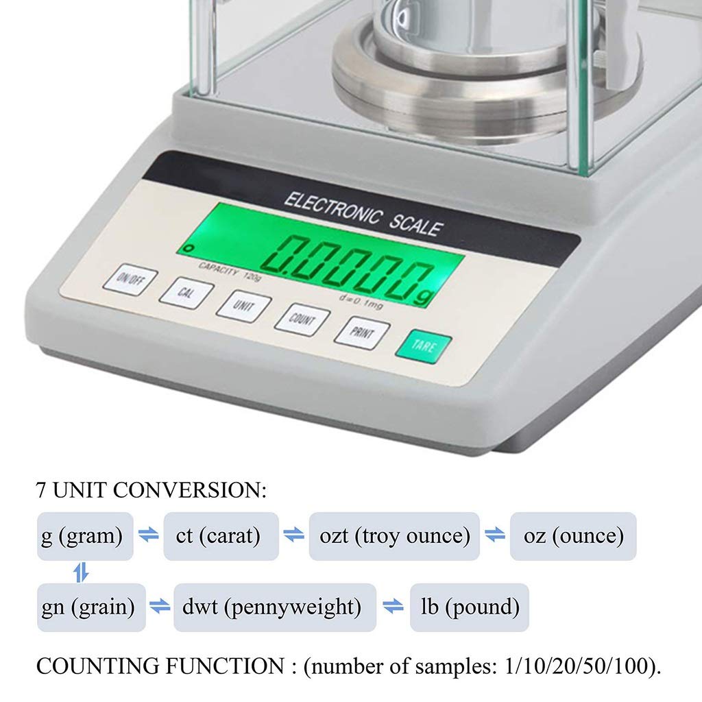 Balanza electrónica analítica Digital de Laboratorio de Alta precisión, báscula de precisión, báscula de conteo Industrial precisa, función de Pantalla LCD (220g/0.1mg)