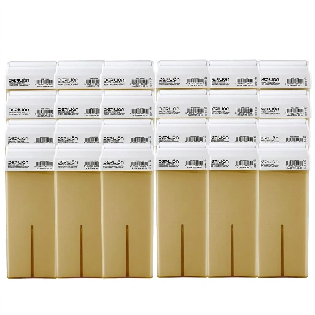 Caja de 24 x Cera Roll On cartuchos de 100ml Miel | Roll-on Cera para depilación