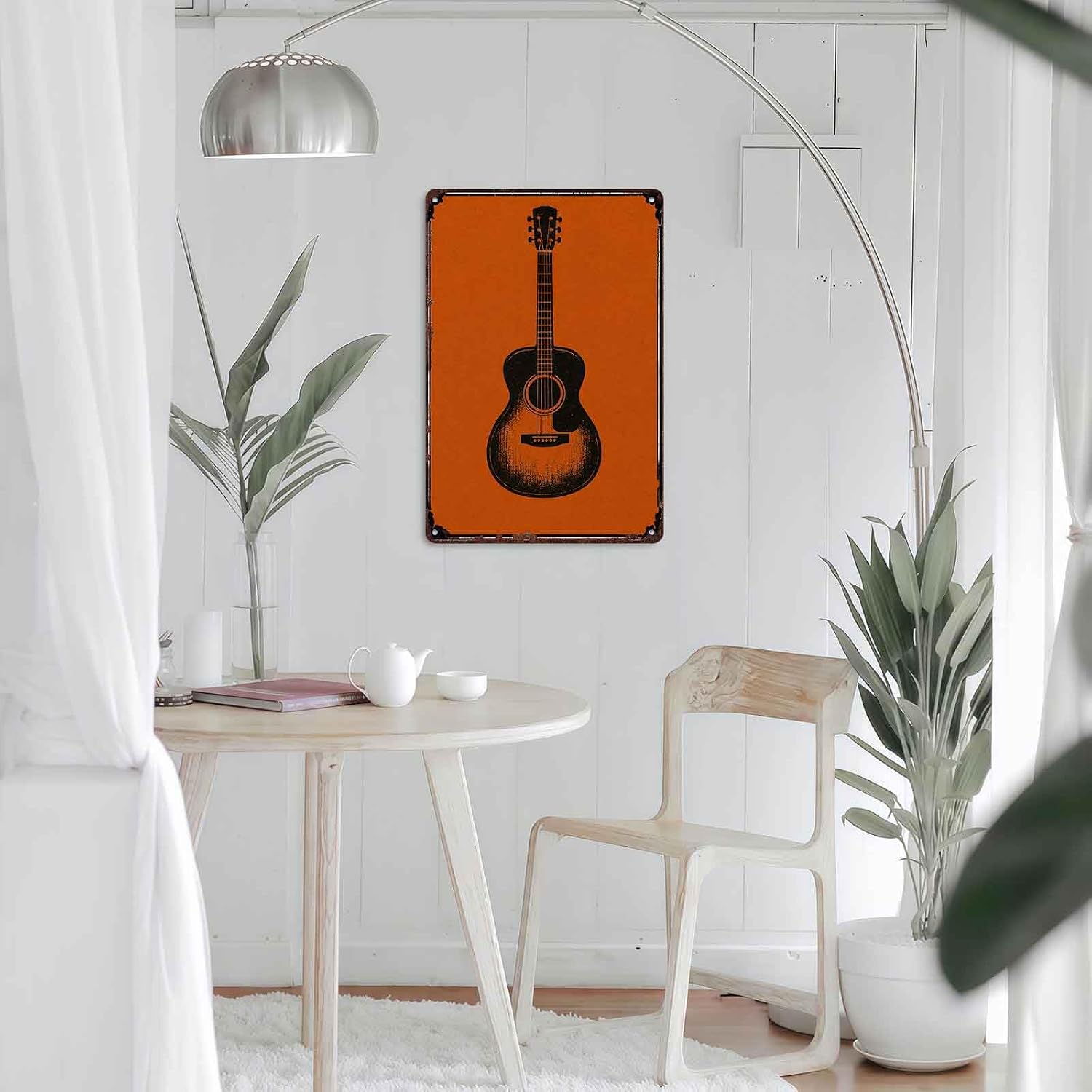 Vintage Guitar Metal Signs 8x12 Inch, Music Room Wall Decor image 4