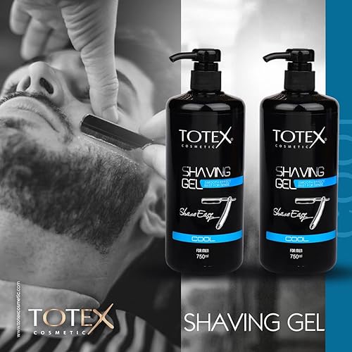 Miniatura 4 de Totex Cool Shave Gel Fórmula Profesional Efecto Suave Sensible Mejor Para Sentido Con Bomba Fácil Uso Económico Para Hombres y Mujeres 25.4 fl oz