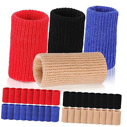 ERINGOGO 40pcs Finger Compression Sleeves Elastic Support for Swollen Broken Fingers for for Athletes and Everyday Use Multi-Color Skin Tone