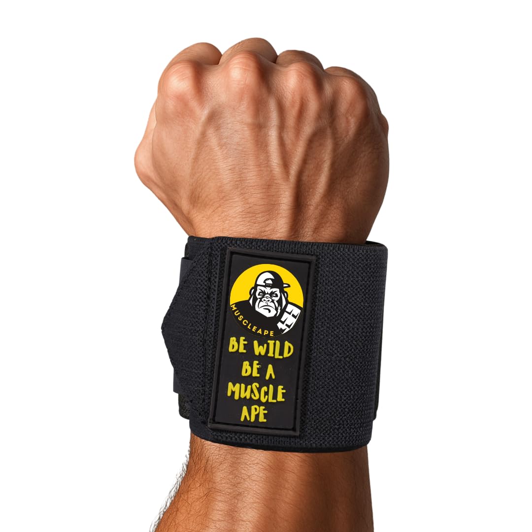 Muscleape Wrist Wraps for Weightlifting – Adjustable Gym Wrist Support with Thumb Loop– Flexible Lifting Straps for Men & Women – Powerlifting, Bench Press, Crossfit & Other Sports.-picture-15