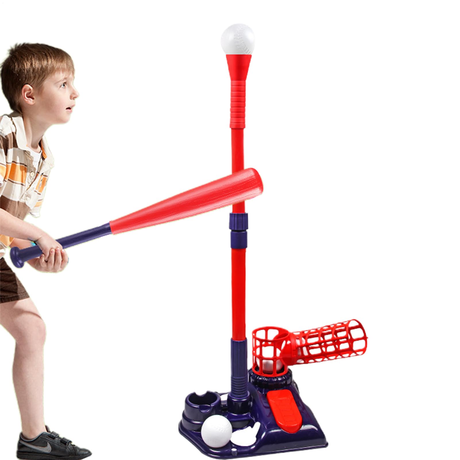 Máquina de lanzamiento automática, jarra de béisbol multifuncional para jóvenes, máquina de práctica para principiantes, juego deportivo de entrenamiento para niños