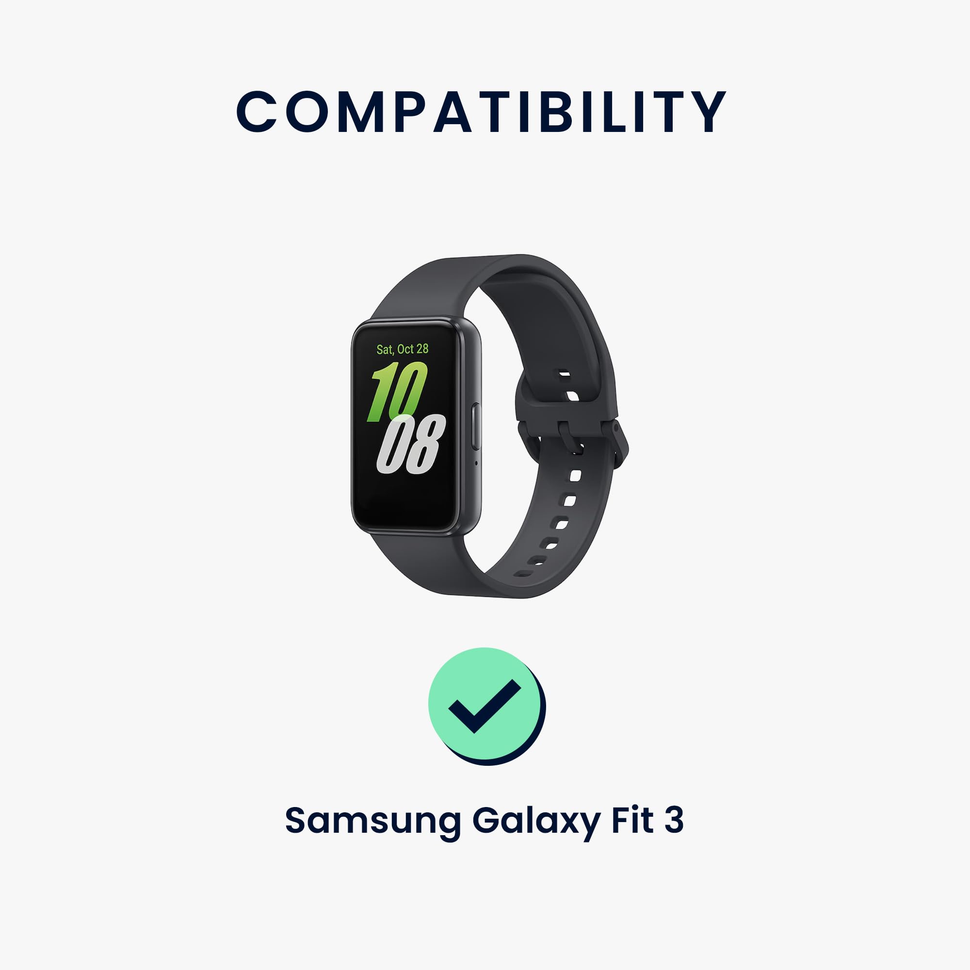 kwmobile Charger Compatible with Samsung Galaxy Fit 3 - Charger USB-C Cable for Charging Smart Watch - White