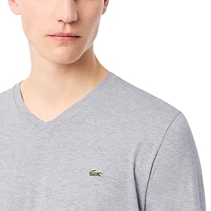 Lacoste Men's Long Sleeve V-neck T-shirt