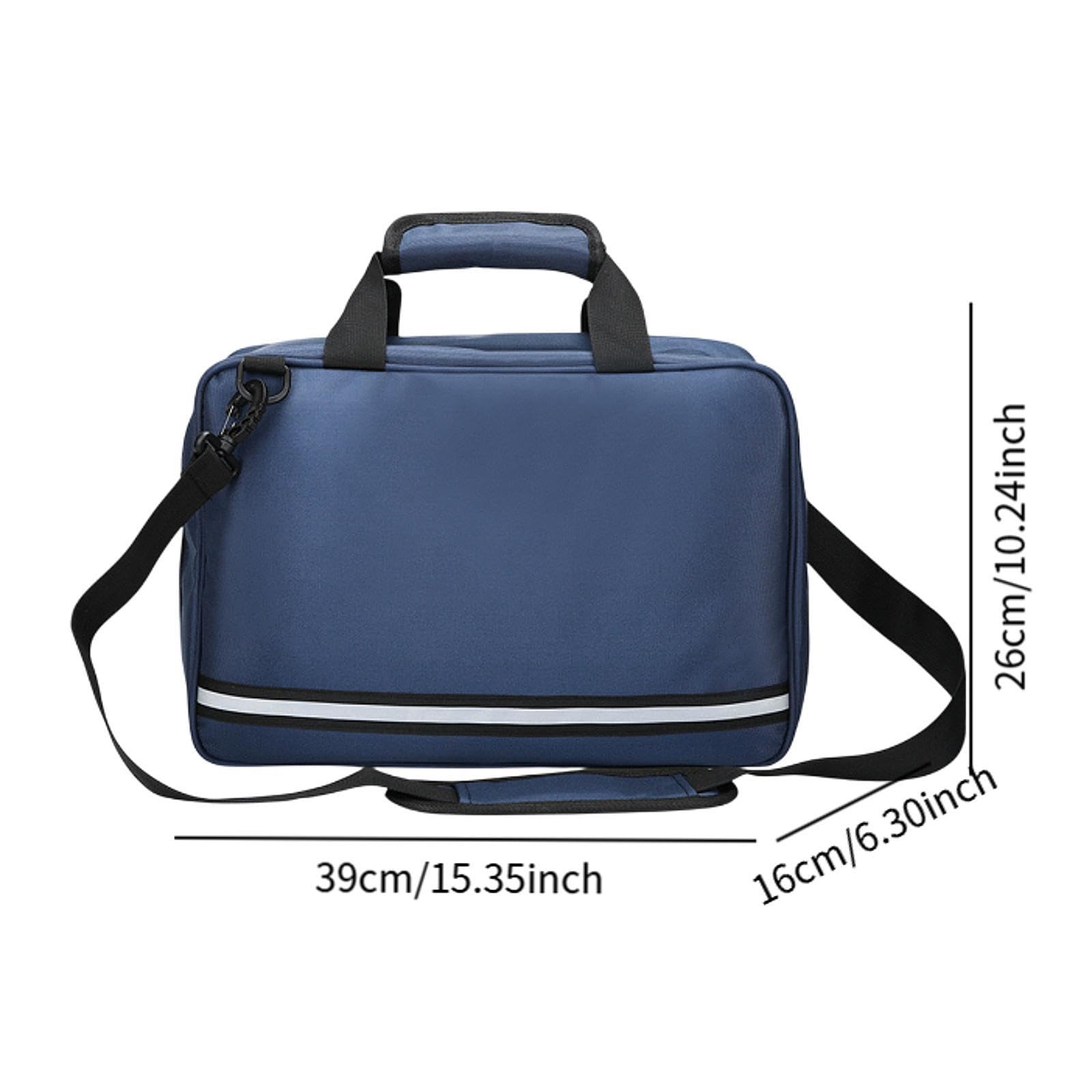 Borsa di primo soccorso vuota di primo soccorso borsa a tracolla organizer First Responder borsa per ufficio esterno (blu)