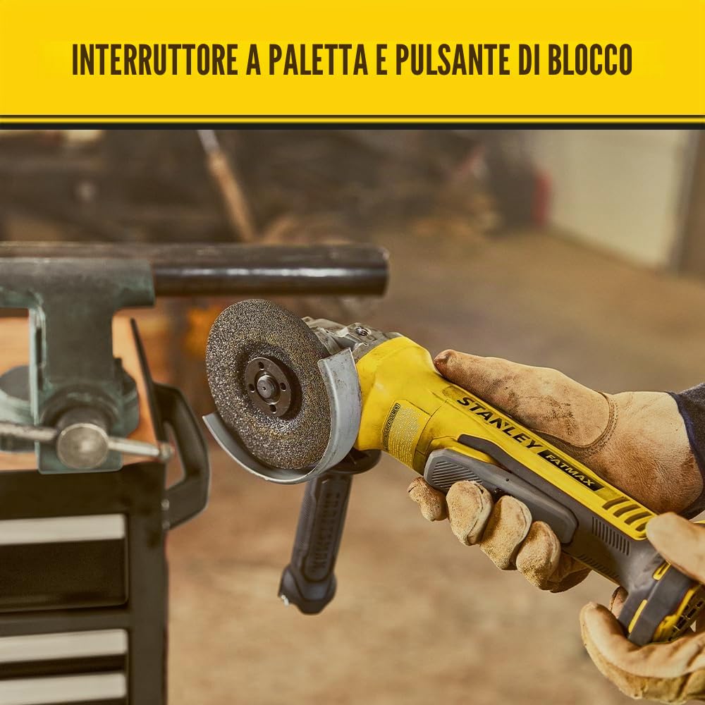 Stanley FatMax SFMCG700B-XJ Smerigliatrice Angolare Brushless V20 18V Unità senza Batteria e Caricabatterie, in Scatola di Cartone