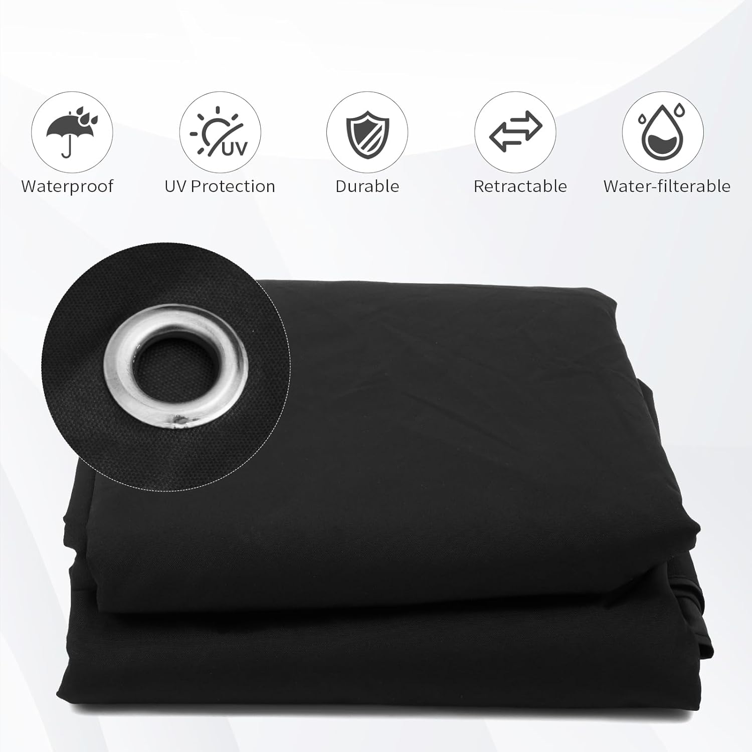 Gazebo Replacement Canopy Top for Target Madaga Gazebo Model L-GZ136PST (Black)