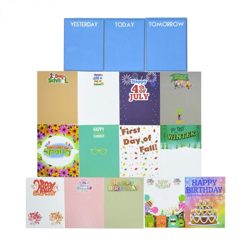 Eamay Calendario mensile in aula con 43 tasche, 3 tasche portaoggetti per facile parete o supporto grafico (nero)