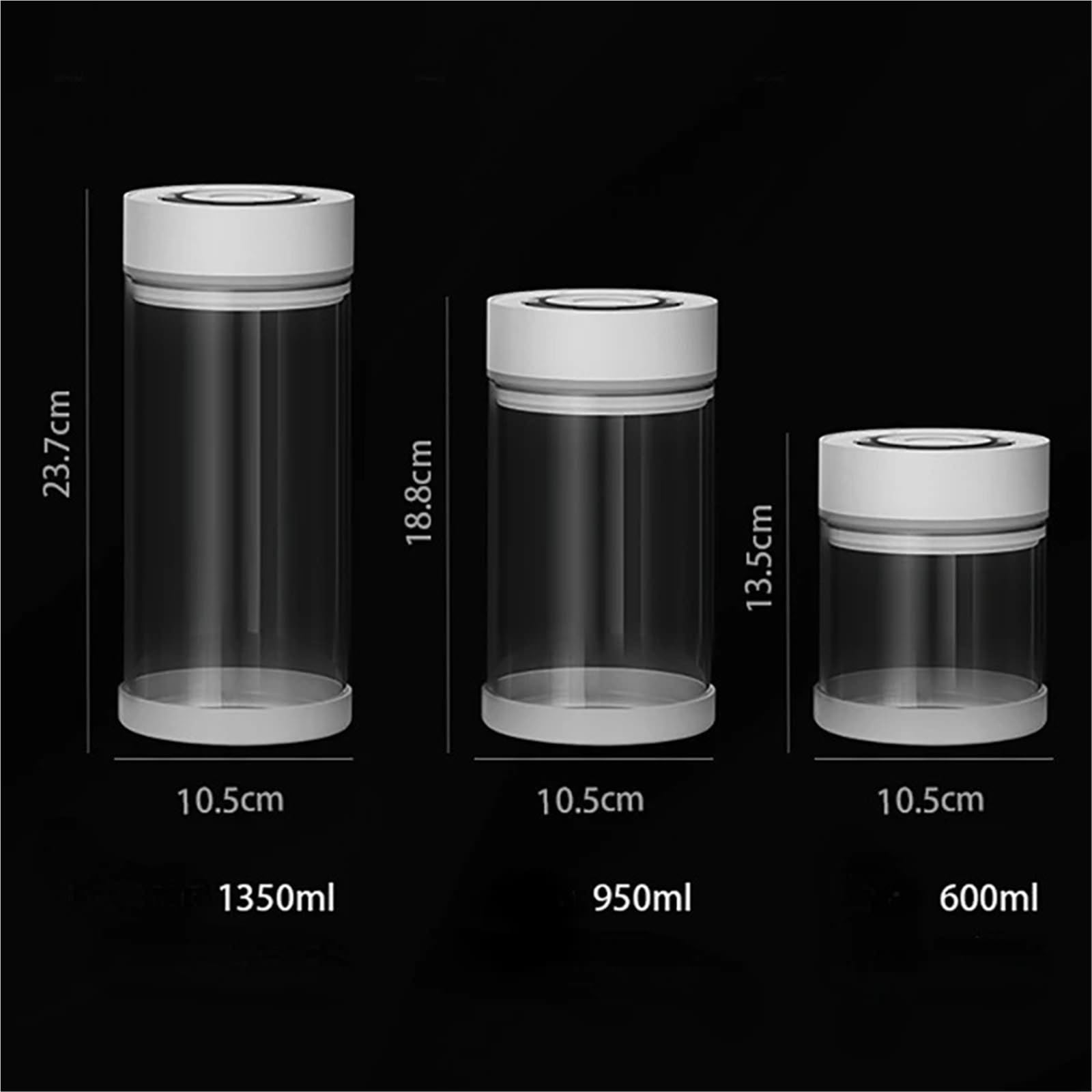 Vakuum-Kaffeebohnen-Glas-Vorratsglas, große Organizer-Dosen Für Cafés(1350ml)