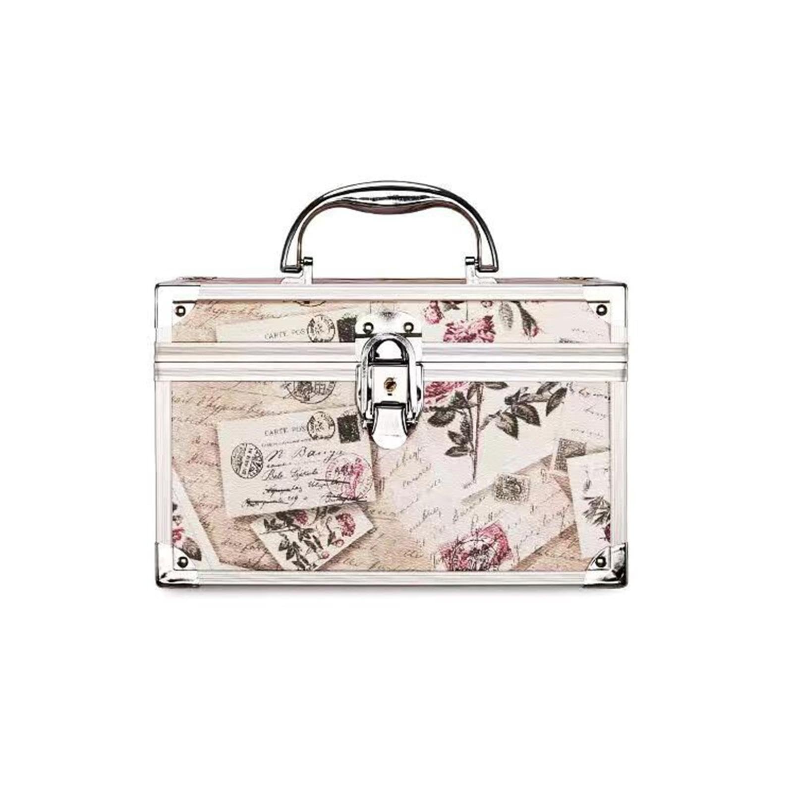 Tragbarer Beauty Organizer mit Spiegel, Reise Make Up Tasche für Damen, S-Umschlag