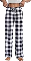 Ekouaer Women's Plaid Pajama Pants - Ultra Soft Stretch Lounge PJs with Drawstring Waist & Pockets