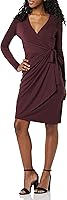 Amazon Essentials Women's Long Sleeve Classic Wrap Dress - Plus Size, Flattering Fit, Soft Jersey Fabric