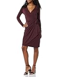 Women's Long Sleeve Classic Wrap Dress (Available in Plus Size)