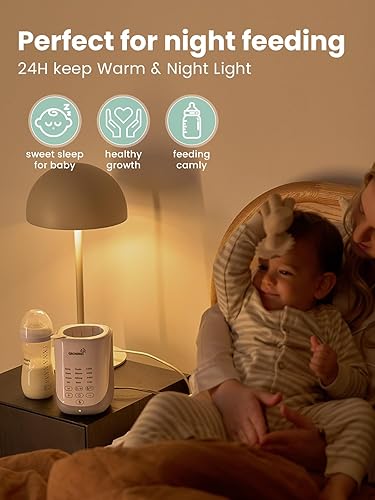 Miniatura 5 de GROWNSY Nutri - Calentador de biberones con innovadora función de elevación automática, mantiene los nutrientes más completos 10 en 1, calentador de