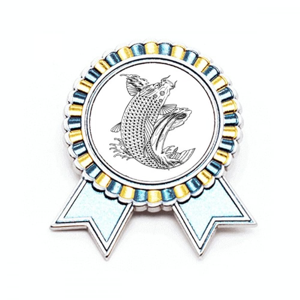 Broche en forme de poisson Fast Hope Luck Métal Taille M au design ciselé et finitions soignées - 4
