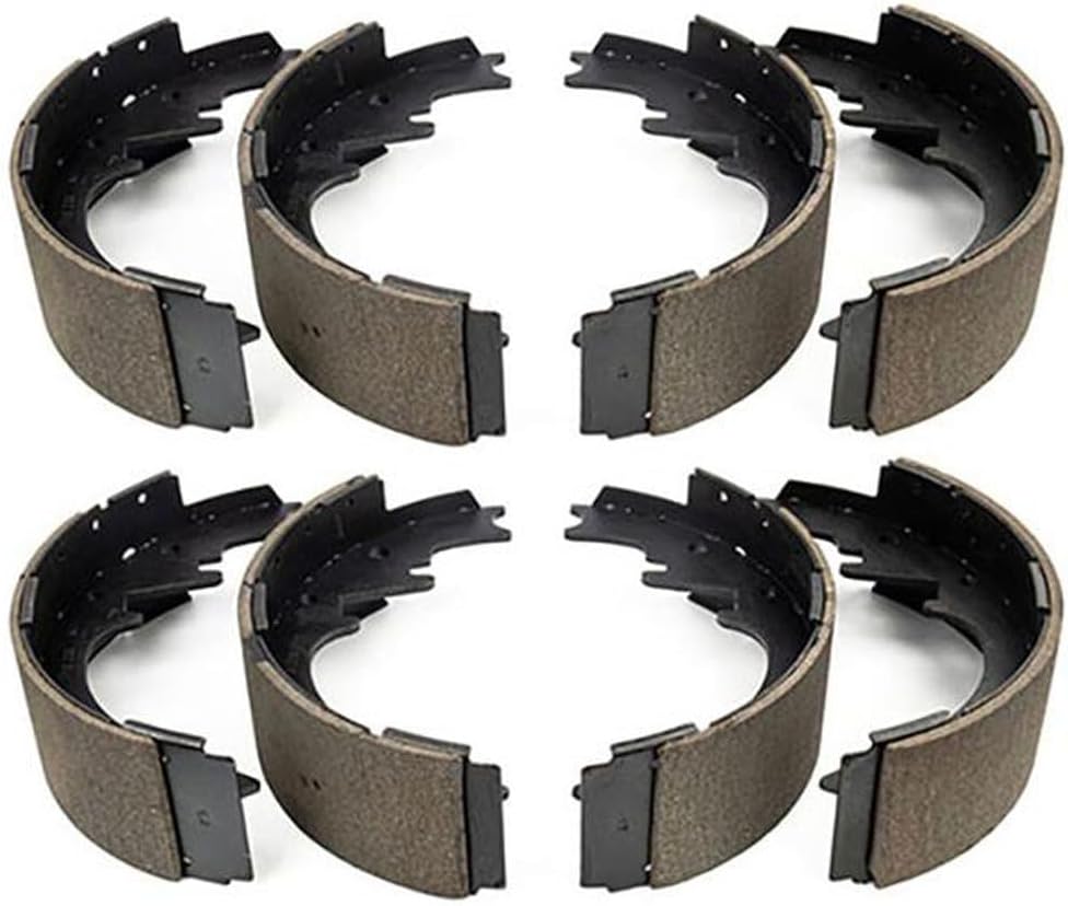 8PCs Drum Brake Shoes Set Front and Rear Replacement for Chrysler Town & Country 7.2L 1969 1970 1971, for Dodge Polara 6.3L 1962 1963 1964 1965 1966, for Chrysler 300 6.3L 1963 1964 1965 1966