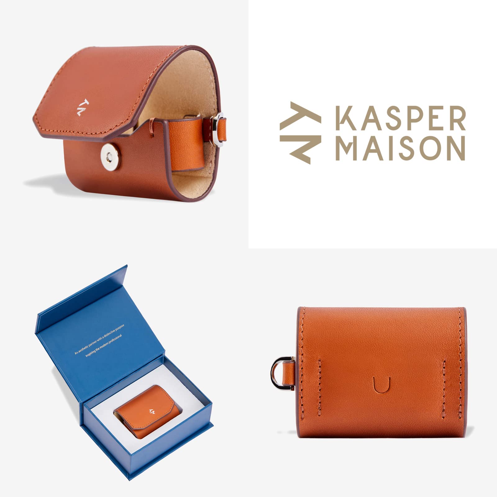 Apple AirPods 3（本体＋MagSafe充電ケース＋本革ケース） Amazon | Kasper Maison 本革 airpods pro ケース - Apple