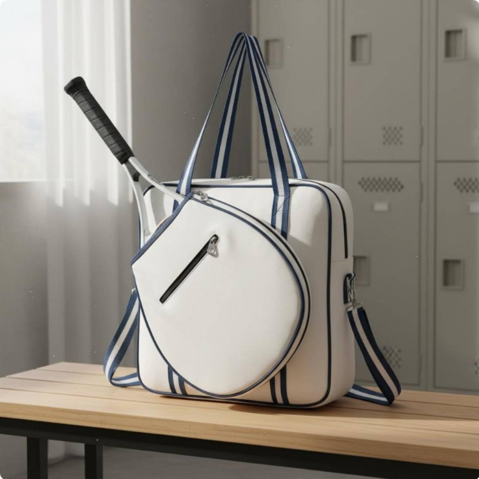 Custodia Racchette Sportive Borsa Tennis Borsa Padel Zaino Badminton Capiente con Alloggiamento Dedicato E Tracolla Regolabile in Oxford Resistente