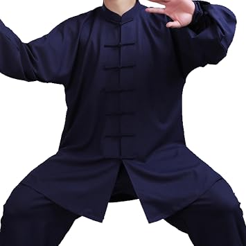 Tai Chi Clothing Martial Arts Chinese Traditional Men Women Kung Fu Taekwondo Training Clothes(Size:Small), Blue