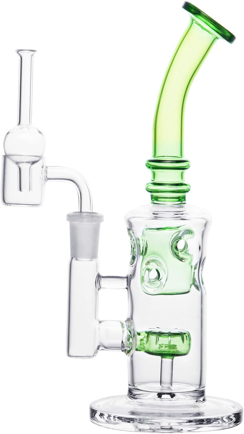 Glass Bong Smoking Water Pipe Perc Wax 14.4mm Bongs with