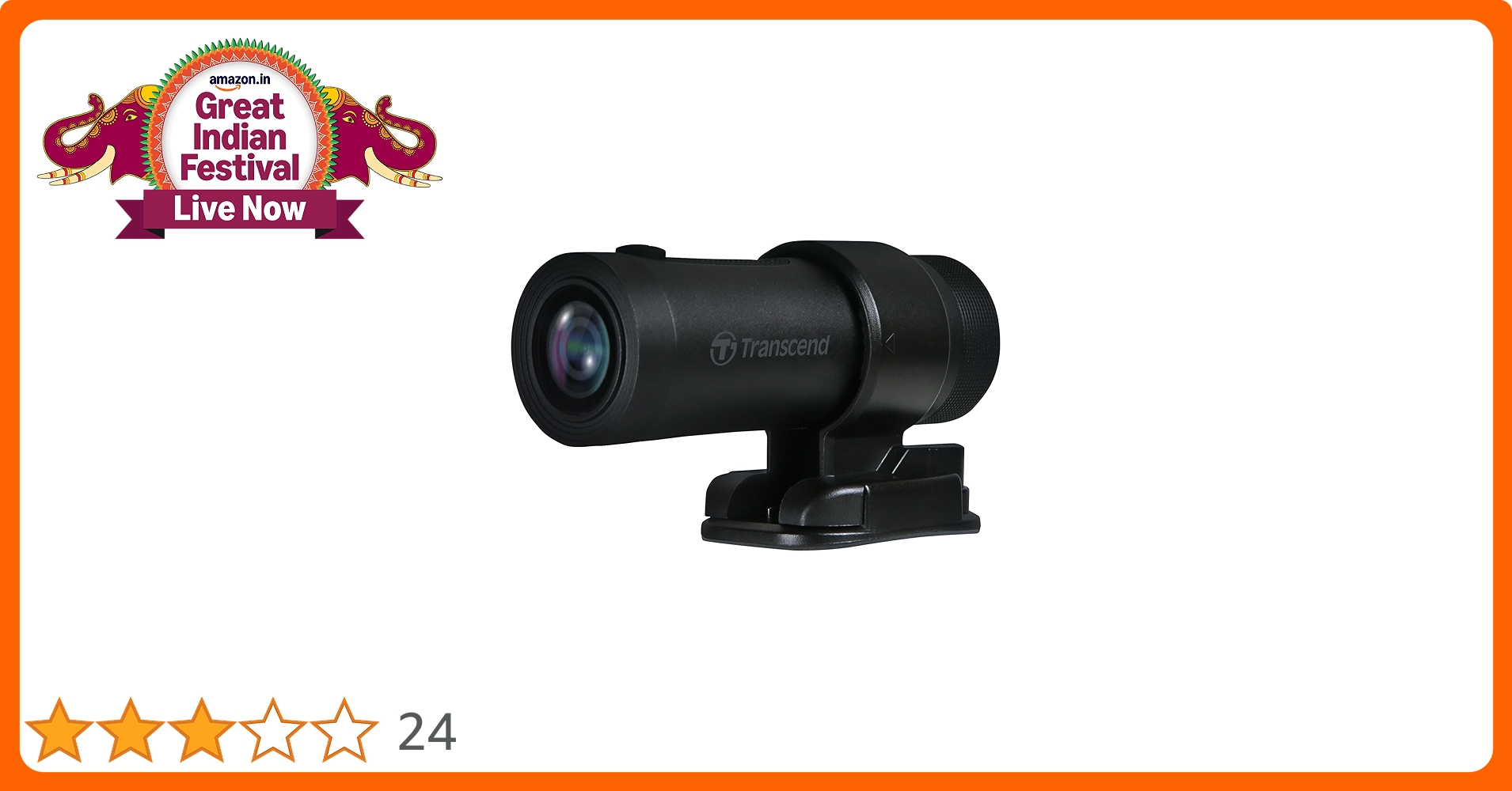 Buy Transcend DrivePro 20 Motorcycle Dashcam | Full HD 1080P