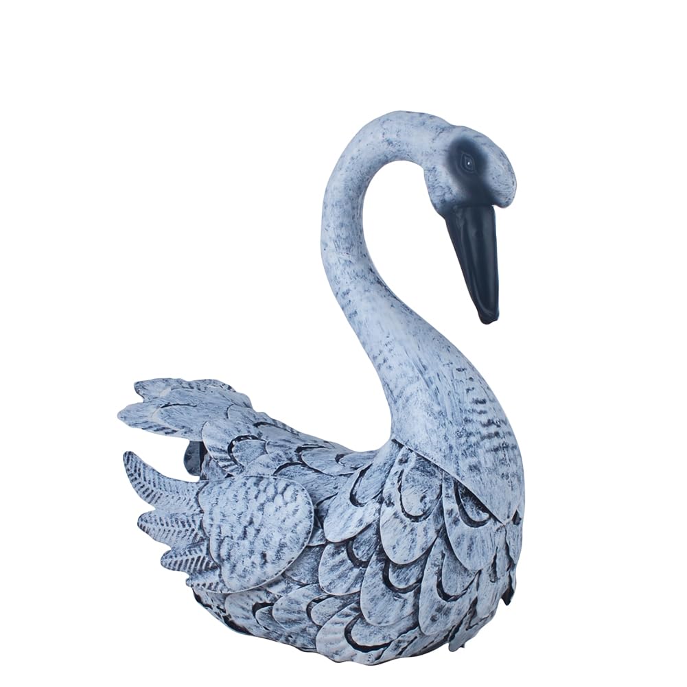 Sculpture cygne en métal pour jardin : valorisez votre étang sans entretien