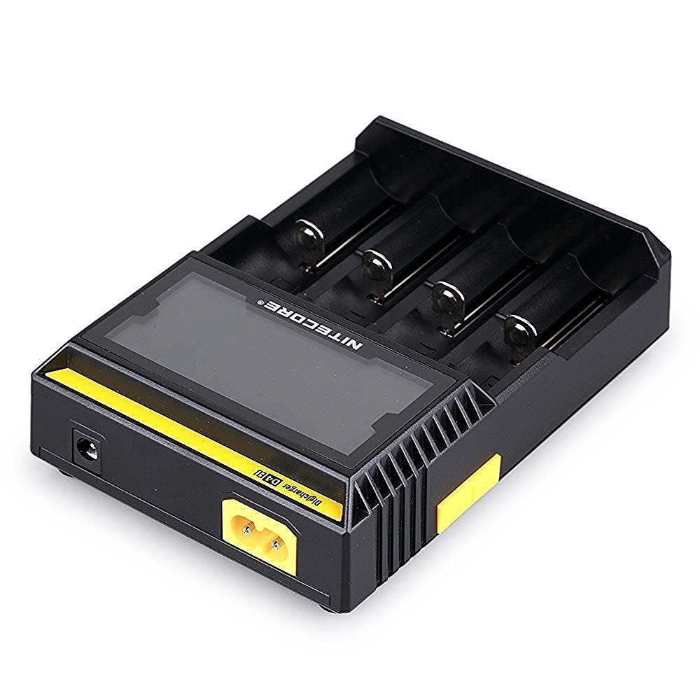 NiteCore Digicharger D4 universalladegrät für Li-Ion/IMR/LiFePO4/NiMH/Ni-Cd Akku (LCD-Display, Output Current: 4X 375mA)