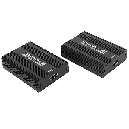 HD Multimedia Interface Extender, Over Ethernet Cat 6 Extender 100V?240V Rich Detail POE Single Power 656ft for Windows (EU Plug)