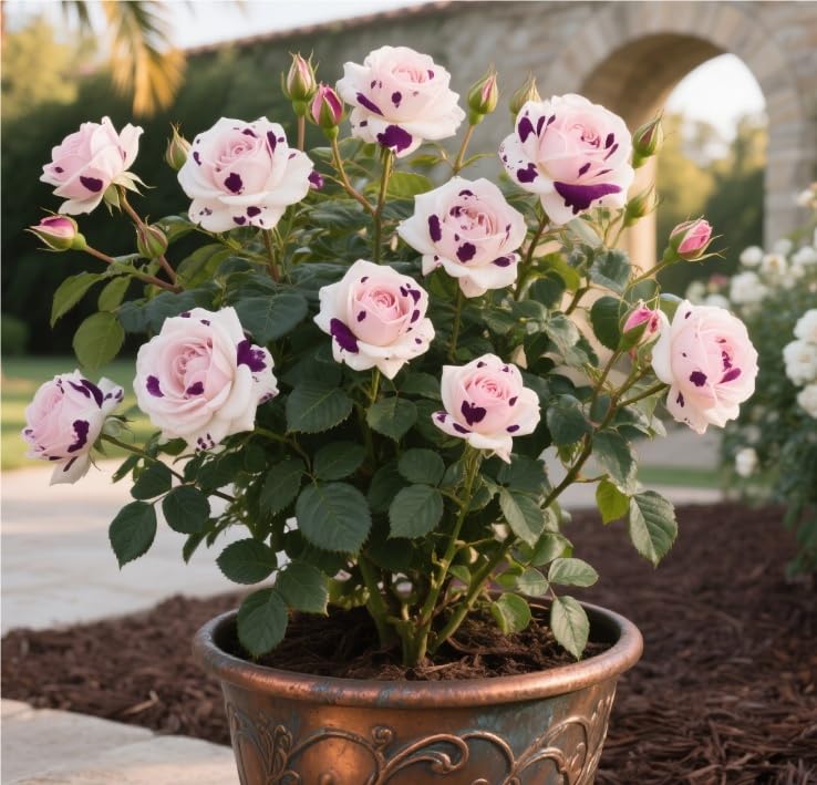 Biologico Bulbi di Rosa - Perenne, Colori vivaci, Bassa Manutenzione, Decorazione d'Interni-5 Bulbi-B