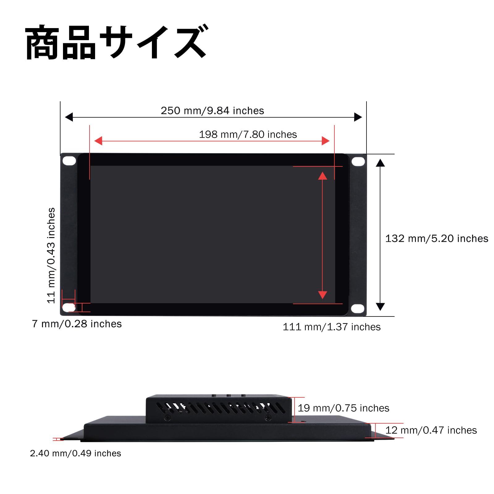 Amazon.co.jp: GeeekPi 9インチ 1280x720 TFT LCDタッチスクリーン
