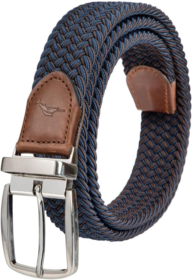 Tommy Bahama Men's Fully Adjustable Stretch Woven Fabric Web Belt - Casual Comfort for Work, Weekend & Vacations