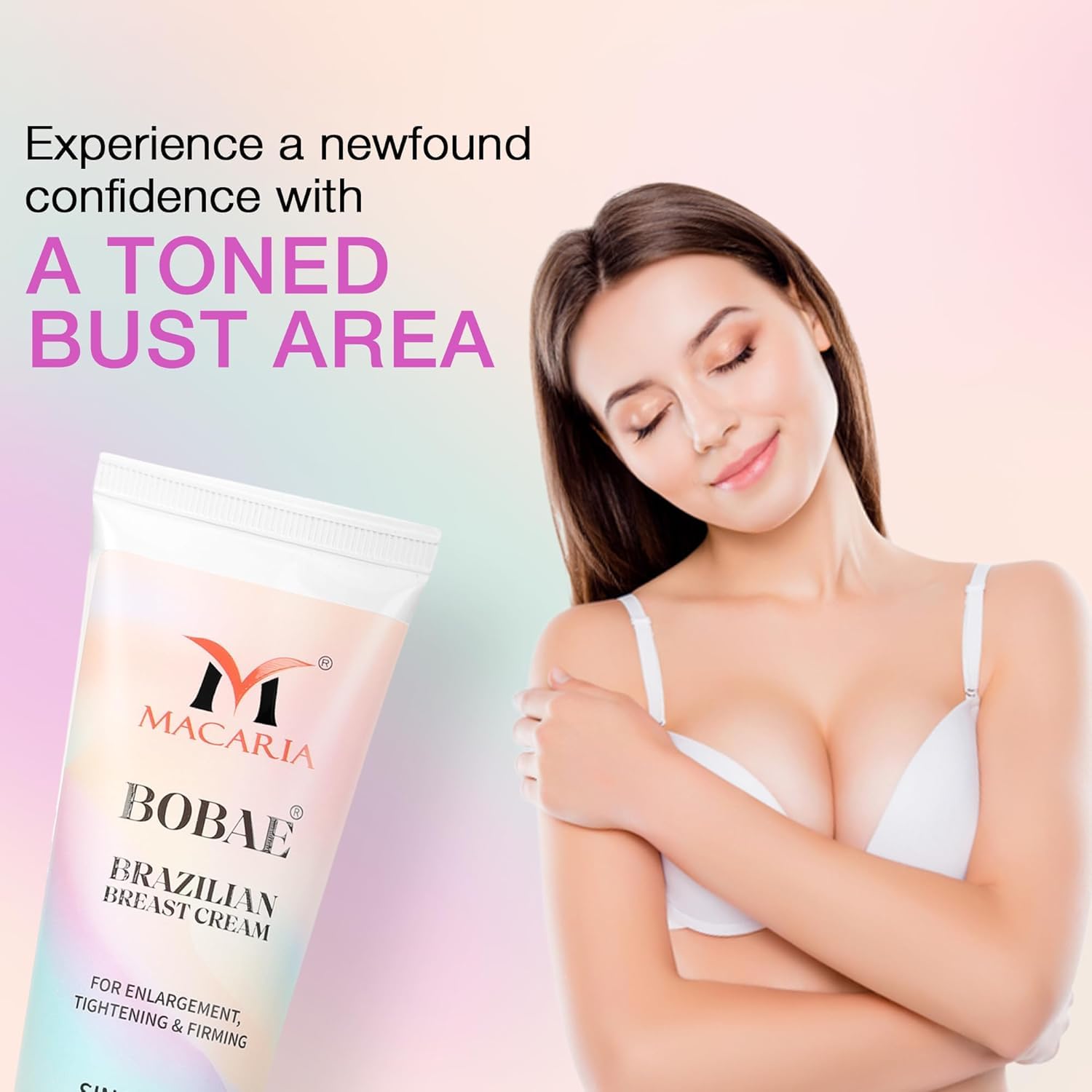 Bobae Brazilian Natural Breast Enlargement Oil - Olio Rassodante E Volumizzante Per Il Seno Con Olio Di Semi Di Lino E Cocco, Tecnologia Brasiliana