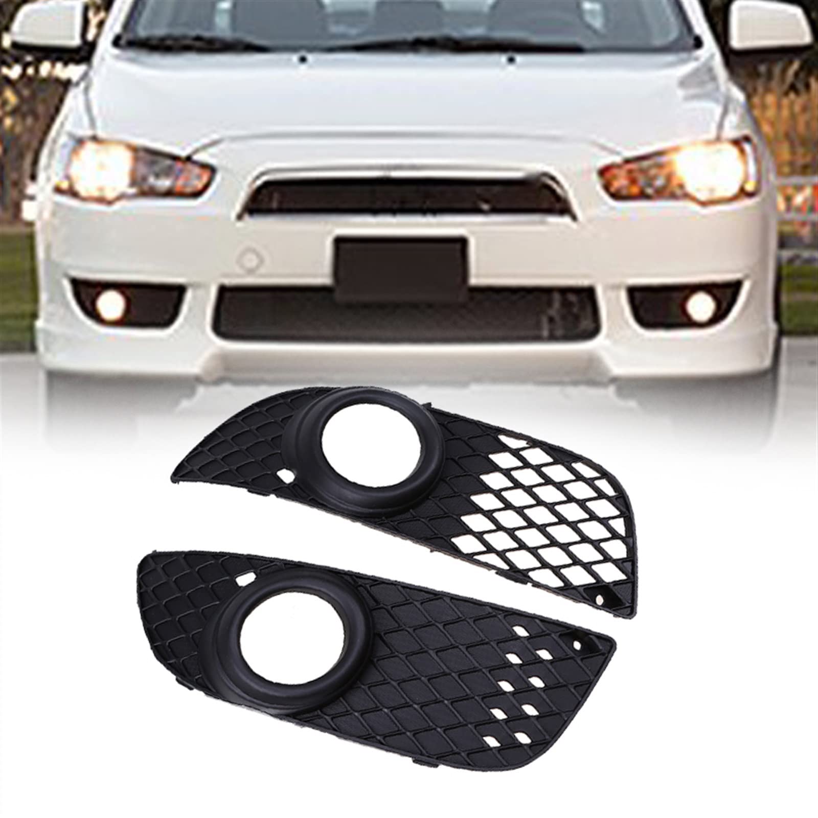 Rejilla para parachoques inferior de Lancer 2008-2014, ideal para reparar luces antiniebla 8