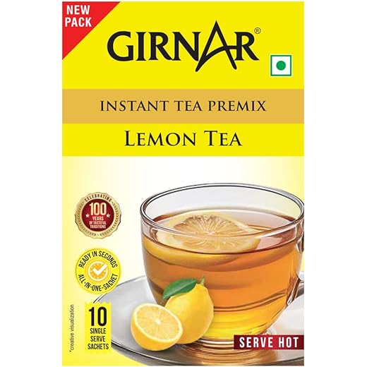 Girnar Instant Premix Lemon Black Tea Granules10 Sachets 1