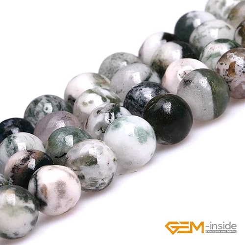 Miniatura 45 de GEM-Inside - Cuentas sueltas de piedra de lava negra natural de 0.315 in para hacer joyas, 15 pulgadas Cordierita de grado A