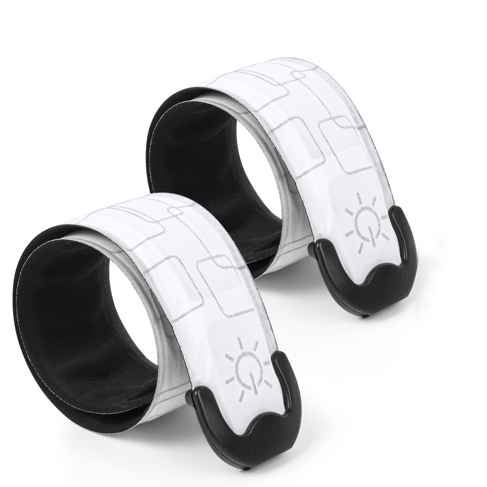 flintronic Bande Catarifrangenti, LED Bracciale, Braccialetto Riflettente LED, Braccialetto Ricaricabile USB, Racciale Catarifrangent, Fascia per Braccio Ricaricabile per Bici Jogging