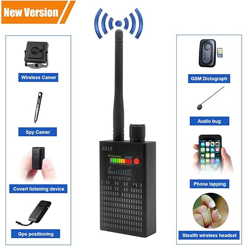dooreemee Detector GPS 318 para coche, detector antiespía, cámara oculta inalámbrica y detector de errores, buscador de dispositivos GSM de