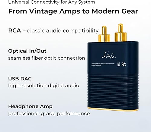 Miniatura 6 de Slash 6 Receptor DAC Bluetooth y USB insignia con ESS Quad DAC (ES9219) - 32-bit/384kHz, amplificador de auriculares de alta fidelidad,
