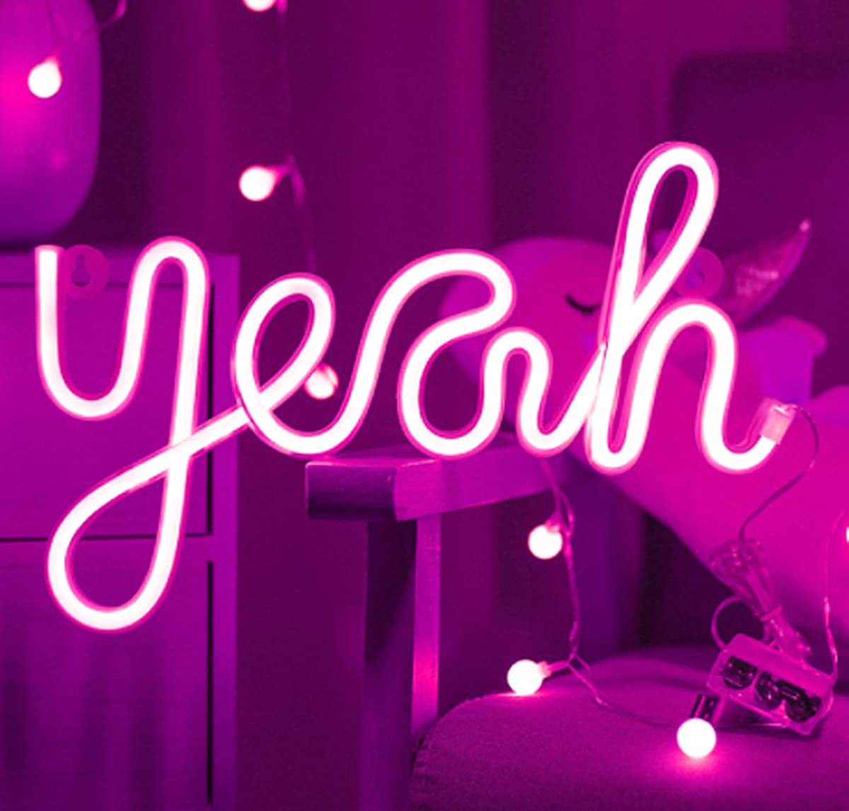 Cuore Insegna al Neon, USB Plug-and-Play, decorazione luminosa per feste di compleanno di Natale, soggiorno, camera da letto, tavolo per bambini