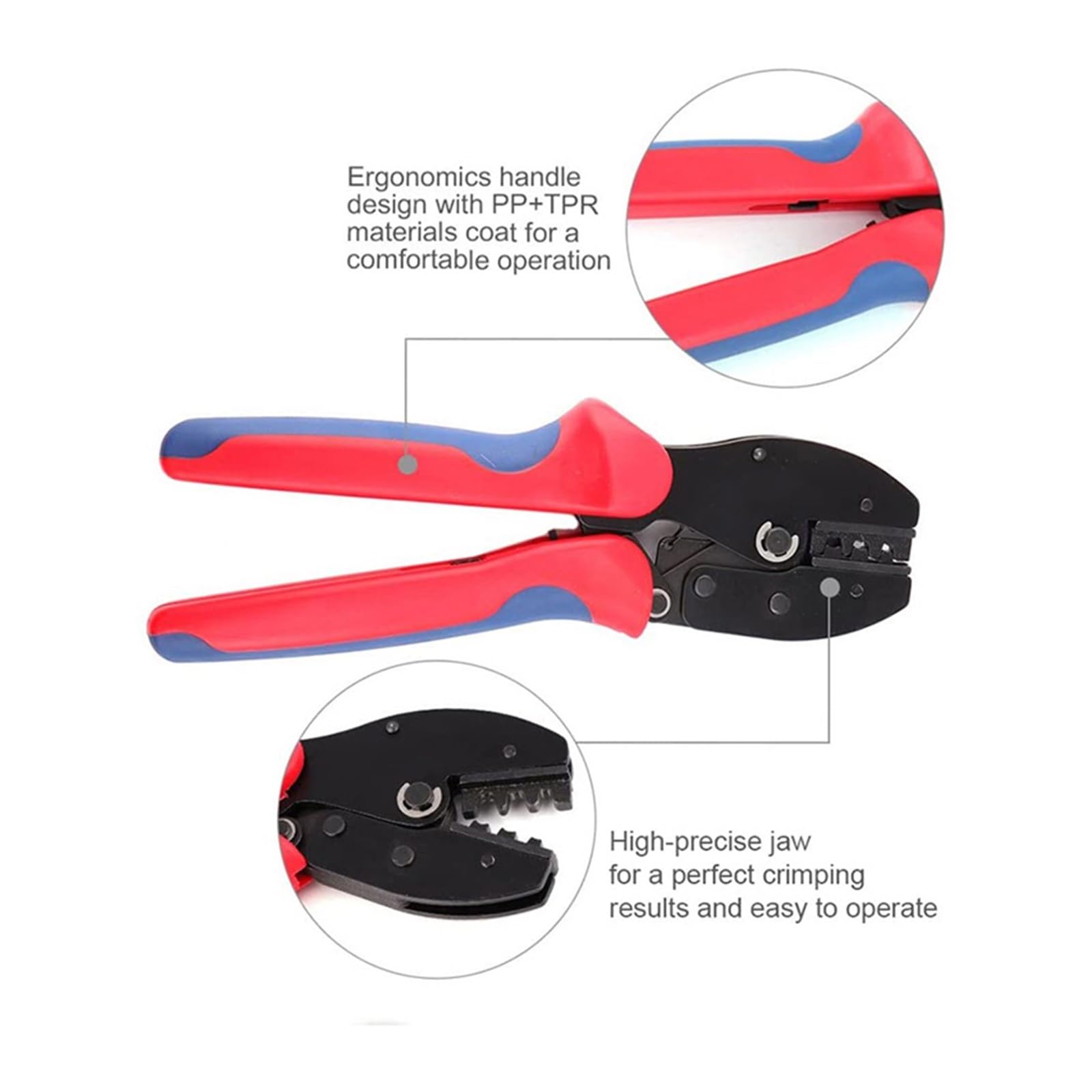 Utensile Crimpare Set di Pinze A Crimpare Terminal Eletrico Wire Clip Connector Strumenti di Cablaggio Elettrico Pinza for Crimpatrice for Energia Solare Precisione Affidabile