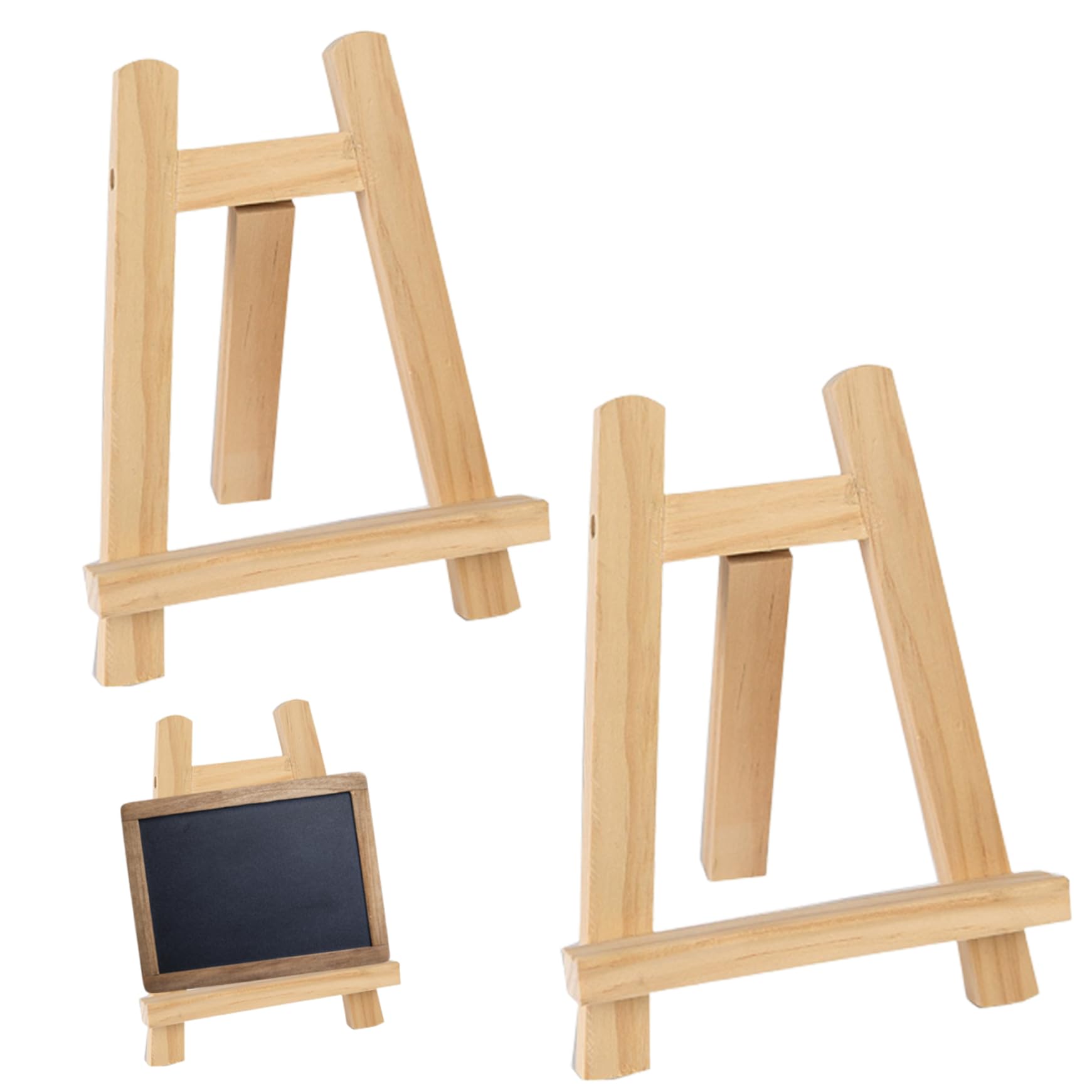 Lcarege 2Pcs Mini Wooden Easels 20x15 cm Tabletop Art Display Easel Card Stand for Displaying Pictures Painting Drawing
