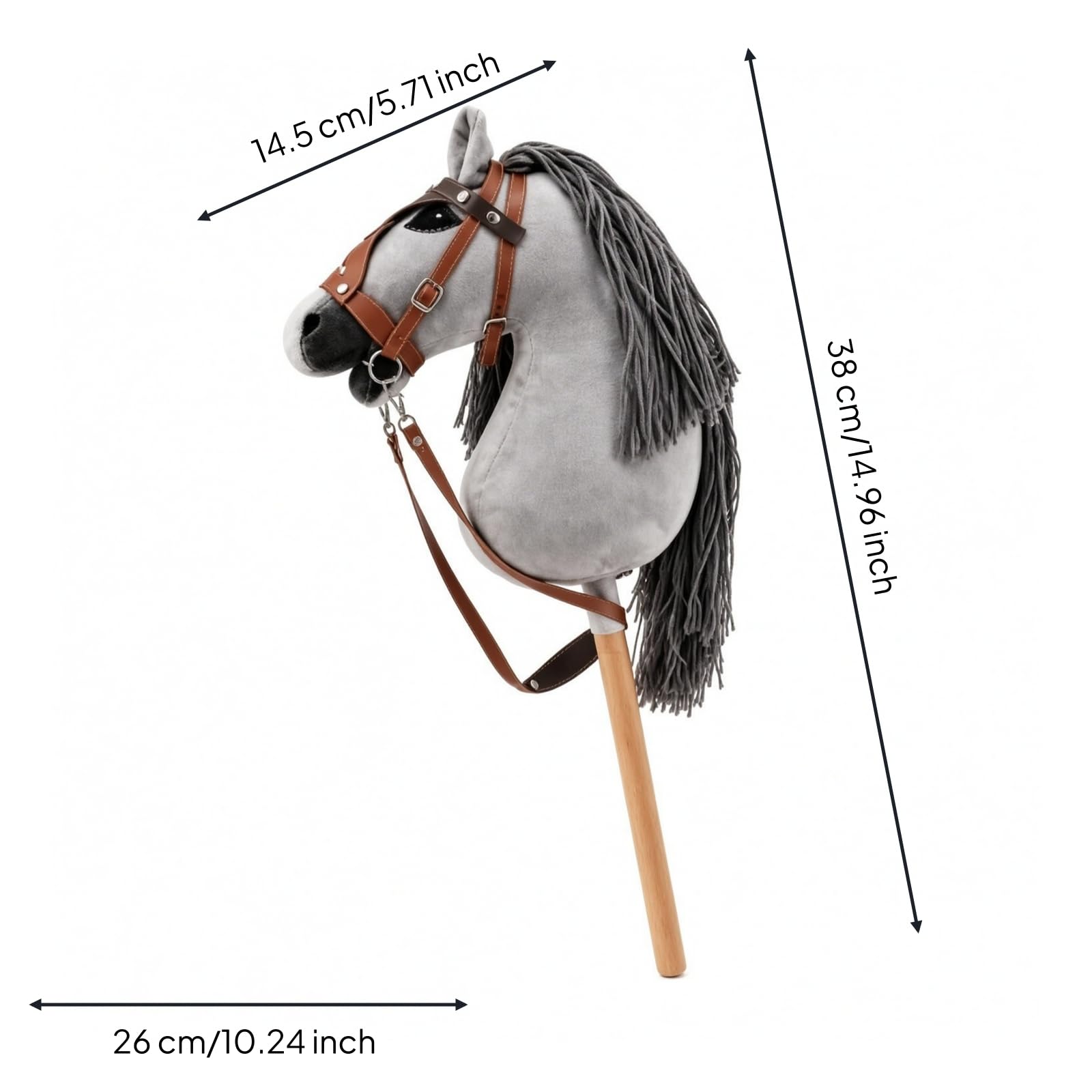 Cavallo di Peluche con Bastone