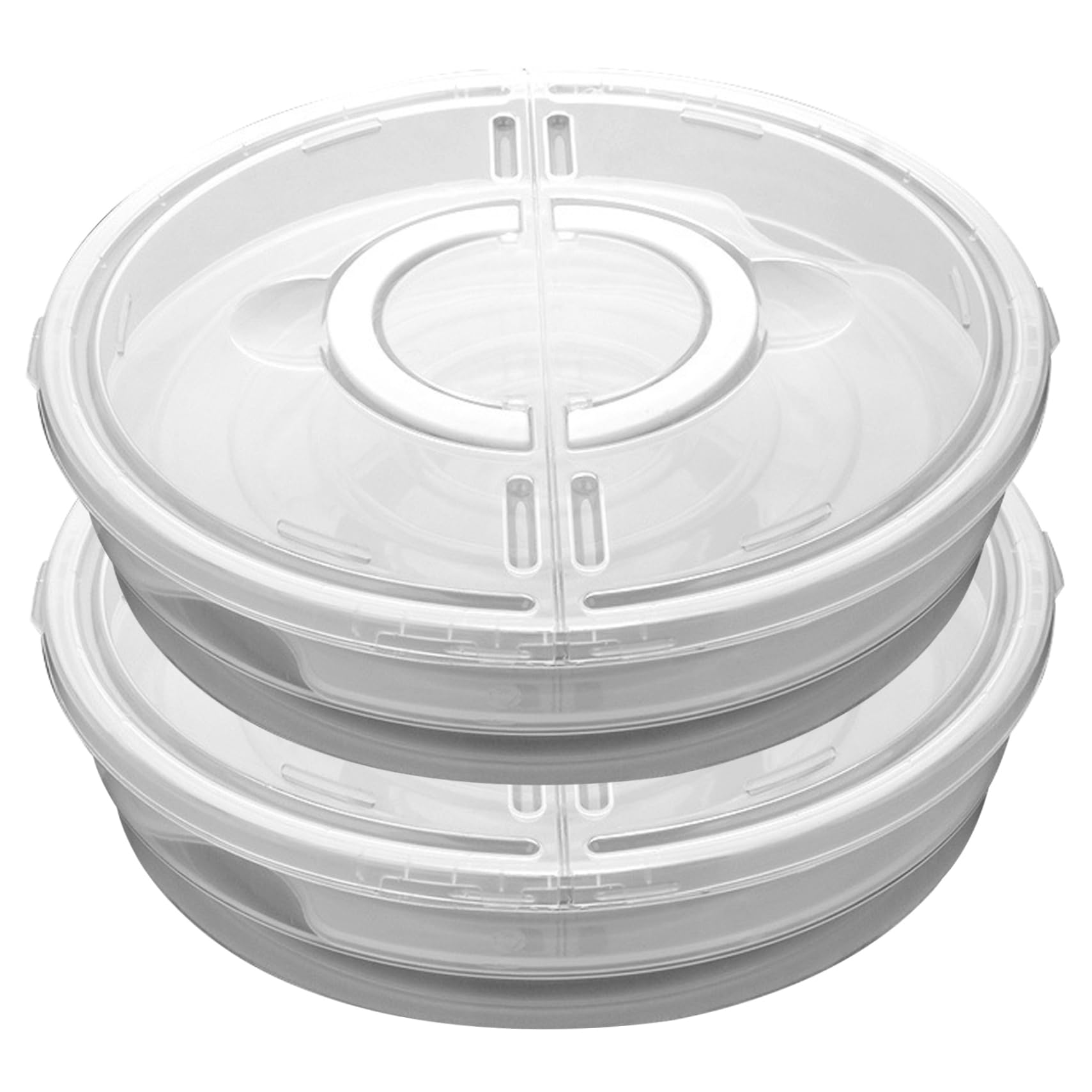 Rotondo 2 Contenitori Per Pizza Da 30,5 Cm, Riutilizzabili, Con Coperchio E Manico, Contenitori Rotondi Per Alimenti Per Torte E Cheesecake Contenitore Per Pizza