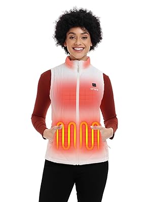ORORO Quilted Heated Vest for Women, Lightweight Quilted Heating Vest with USB-C Rechargeable Battery