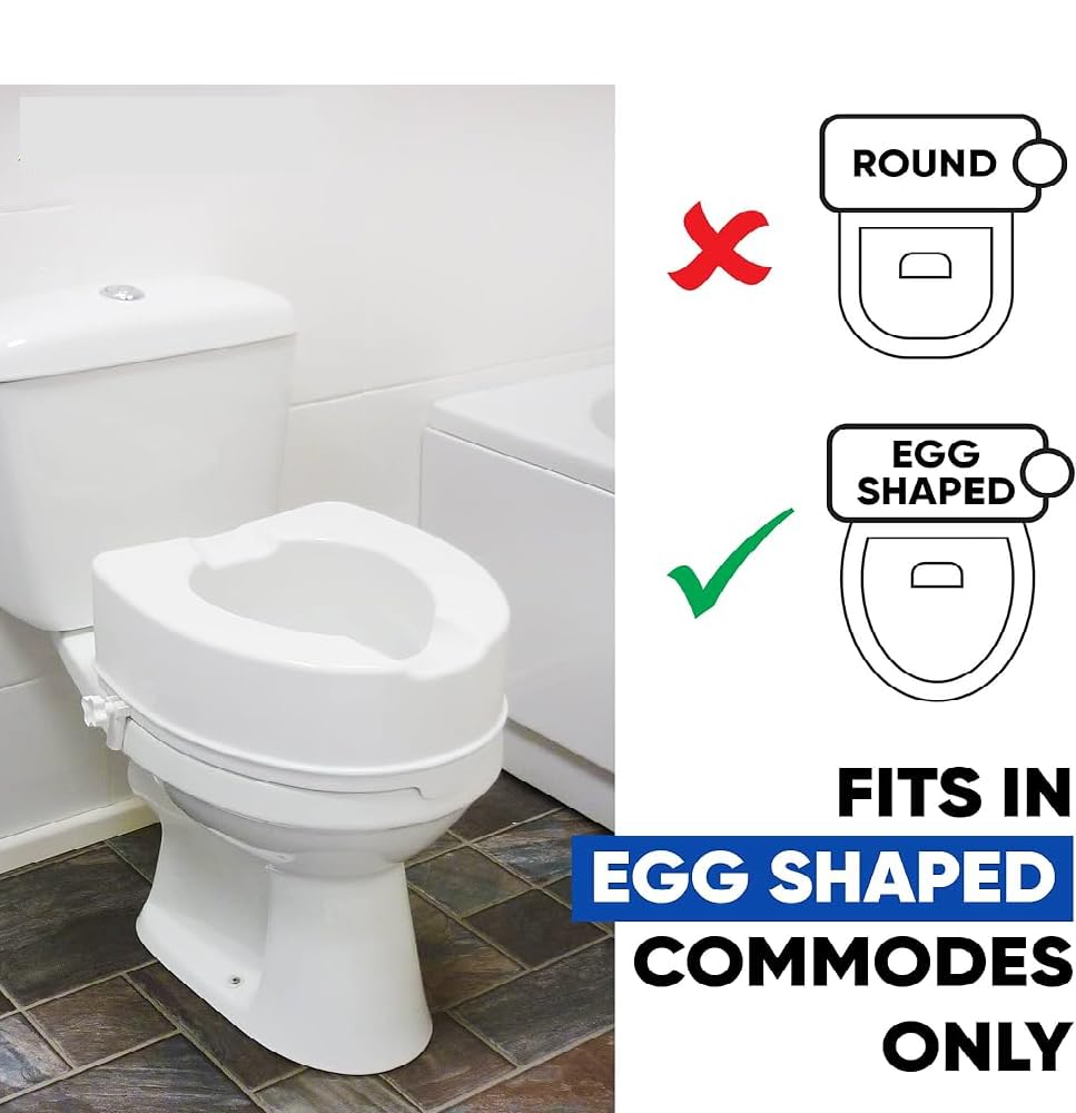 Madison commode elevator 4 inch with 4 Clips | premium toilet seat raiser with spider grips | Commod Raiser | Raised Toilet Seat | Commod Height Elevator Seat, toilet raiser seat With 5 Year Warranty. 3