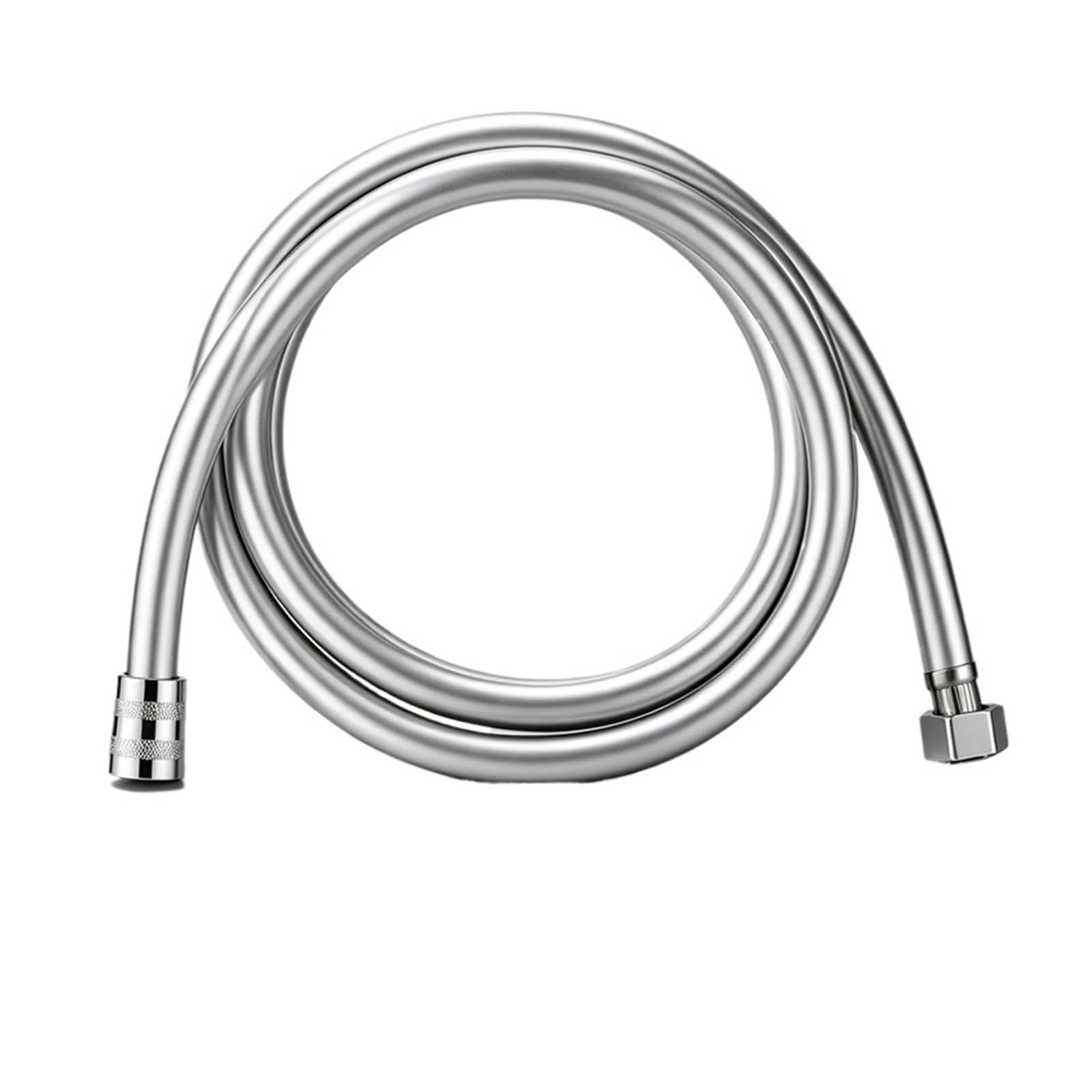 Mmzrukywv Silver -1.5M 1.5/2M Pvc Handheld Shower Head Hose – Universal Flexible Anti-Winding Explosion-Proof Water Tube For Bathroom Faucet Pipe(Silver -1.5M)