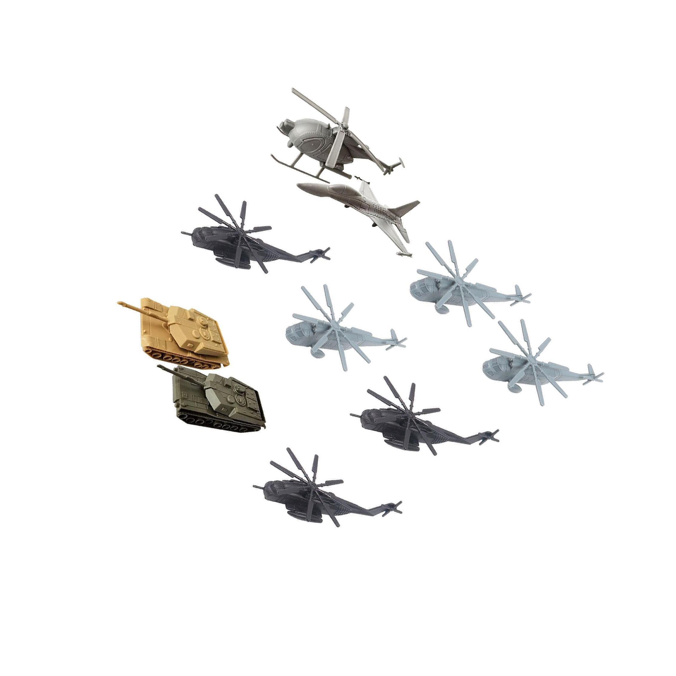 QUXVUIS Collection Planes Airplane Kids Play Vehicle Set Inspires Imagination with Engaging Simulation Aircraft Tank Helicopter Toys for Adventurous Fun