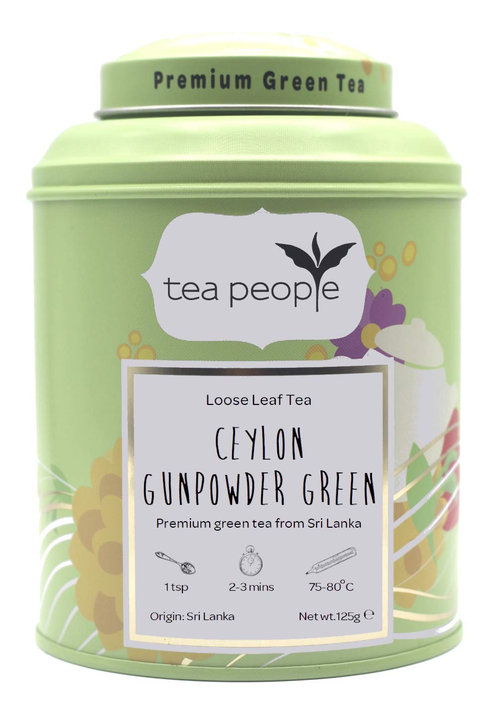 Tea People Ceylon Gunpowder Green - 125g Tin Caddy