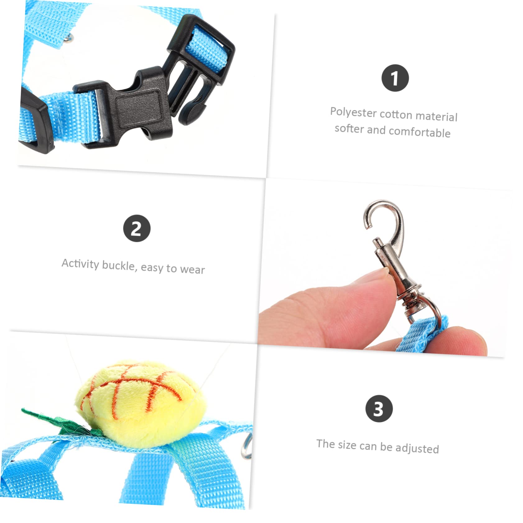 BESPORTBLE 5sets Pettorina Per Gatti Decorativa Con Guinzaglio Leggero e Per Esterni Facile Da Indossare e Rimuovere Adatta Tutti Gatti